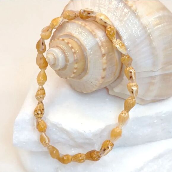 Seashell Bracelet 8 inches Handmade - Picture 9 of 10